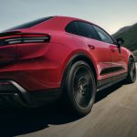 Porsche All-Electric Macan GTS in red