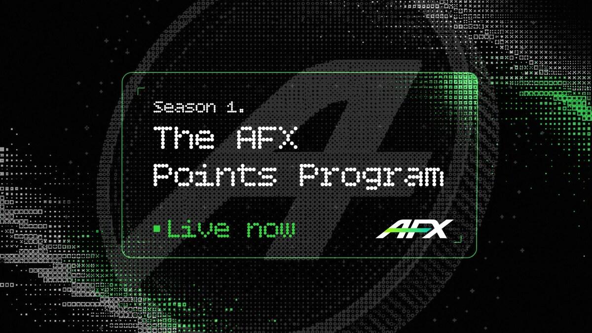 AFX Launches Mainnet Points Program To Reward Real Traders, Liquidity Providers, And Communities