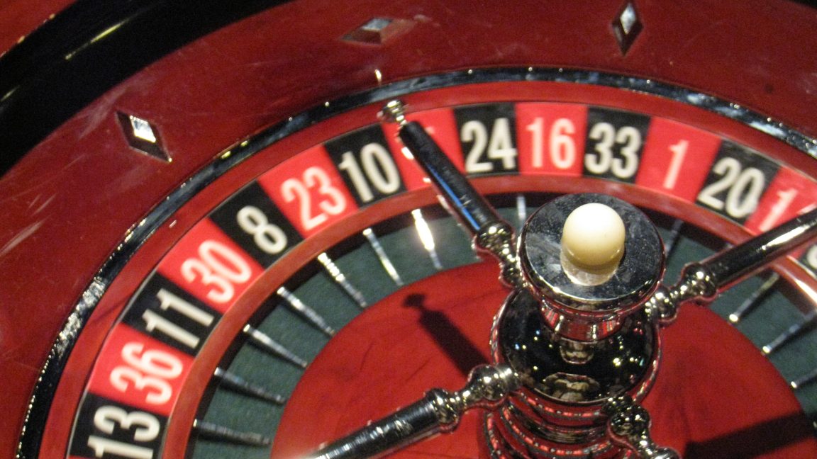 Roulette wheel.