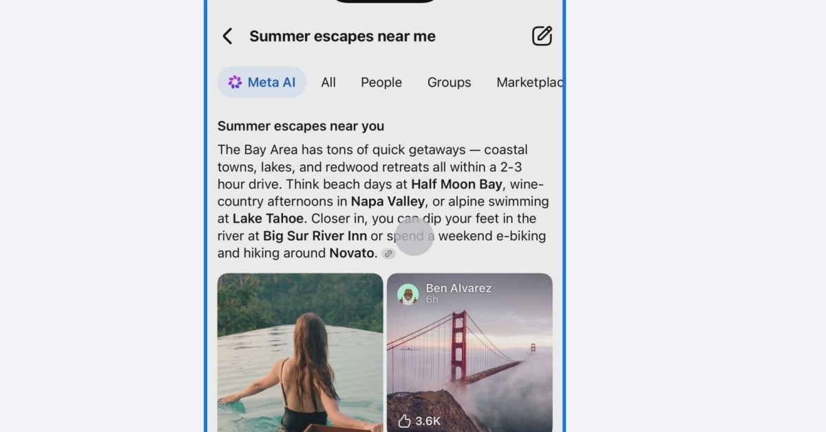 Facebook’s new AI Mode search gets its info from public posts