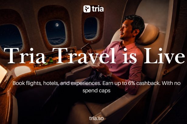 Tria Launches In-App Travel Booking With Up To 6% Cashback Through Partnership With Bookit