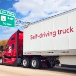 self-driving truck on the road
