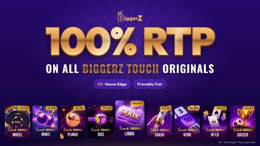BiggerZ Crypto Casino Launches 100% RTP Originals With 0% House Edge