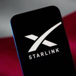 Starlink logo on a phone.