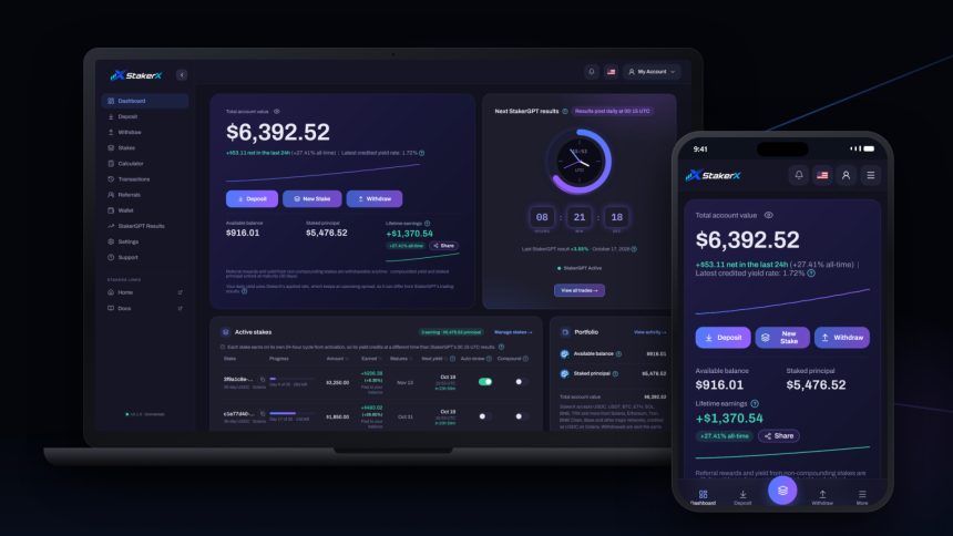 StakerX’s AI Agent Surpasses Passes $40M Staked Assets on Solana Within Three Months of Launch